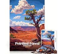 Puzzle da 1000 pezzi con illustrazione del Parco Nazionale della Foresta Pietrificata,ideale per adolescenti,un esercizio mentale rilassante e divertente,perfetto per le vacanze (38x26cm)