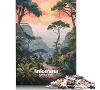 Puzzle da 1000 pezzi con illustrazione del Parco Nazionale di Ankarana, Madagascar, puzzle quadrati per adulti e puzzle di carta, puzzle per la decorazione della casa, 38x26 cm/1000 pezzi