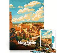 Puzzle da 1000 pezzi con illustrazione del Parco Nazionale di Mesa Verde Gioco divertente e preciso per allenare la mente e creare un'atmosfera rilassante Opera d'arte natalizia (50x75cm)