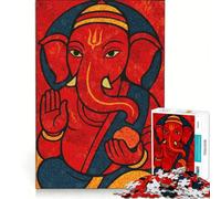 Puzzle da 1000 pezzi con illustrazione del Signore Ganesha gioco rilassante interazione genitore-figlio regalo per amici e familiari 38x26cm