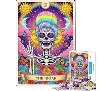 Puzzle da 1000 pezzi con illustrazione della carta dei tarocchi IDGAF ideale per adolescenti stimola la memoria e rappresenta una sfida educativa un regalo perfetto per amici e familiari 38x26cm