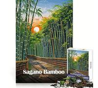 Puzzle da 1000 pezzi con illustrazione della foresta di bambù di Sagano Giappone per adulti Puzzle che stimola la memoria favorisce il rilassamento mentale e facilita il taglio Regalo di compleanno