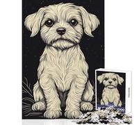 Puzzle da 1000 pezzi con illustrazione di cane,giocattoli antistress,ottimo regalo per giochi impossibili,allena il tuo cervello e le tue mani,dimensioni 50x75cm