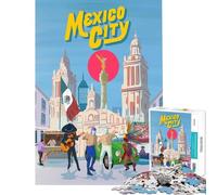 Puzzle da 1000 pezzi con illustrazione di Città del Messico Un gioco avvincente per coltivare la pazienza Divertente e perfetto come regalo di compleanno (dimensioni 38x52cm)