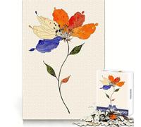Puzzle da 1000 pezzi con illustrazione di fiori ad acquerello per adolescenti Sviluppa le capacità logiche, rilassa la mente, divertente e sicuro Ottimo regalo (38x52cm)