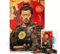 Puzzle da 1000 pezzi con illustrazione di guerriero samurai e graffiti, ideale per adolescenti Gioco di logica e svago, con bordi lisci e di alta qualità (50x75cm)