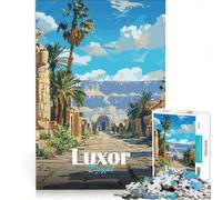 Puzzle da 1000 pezzi con illustrazione di Luxor Egitto giocattolo educativo gioco di velocità manuale con pezzi di forma casuale completamente ad incastro 50x75cm