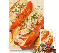 Puzzle da 1000 pezzi con illustrazione di panini all'aragosta e limone per adulti,ideale per migliorare la memoria,per il tempo libero,con bordi netti e come regalo (38x52cm)