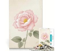 Puzzle da 1000 pezzi con illustrazione di rosa rosa, ideale per adulti, stimola la logica e la capacità di risolvere i problemi con calma Taglio preciso e design elegante (38x52cm)