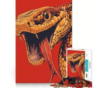 Puzzle da 1000 pezzi con illustrazione di serpente a sonagli per adolescenti, ideale per rafforzare la memoria, rilassarsi e divertirsi Bordi lisci Lista dei desideri di Babbo Natale (38x26cm)