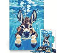 Puzzle da 1000 pezzi con illustrazione di un asino sottomarino,gioco creativo per sviluppare le capacità cognitive Componenti robusti e ben definiti,ideale da portare in viaggio Gioco perfetto