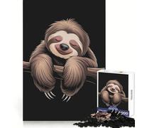 Puzzle da 1000 pezzi con illustrazione di un bradipo addormentato, gioco di logica per adulti, per interni, taglio di precisione, regalo prezioso 38x52cm