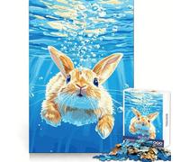Puzzle da 1000 pezzi con illustrazione di un coniglio sottomarino per adolescenti ideale per allenare la mente per un'attività ricreativa tranquilla con taglio uniforme e un regalo di Natale unico