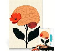 Puzzle da 1000 pezzi con illustrazione di un fiore che stimola la mente,un gioco divertente e rilassante per momenti di tranquillità,perfetto come regalo di Natale (50x75cm)