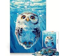 Puzzle da 1000 pezzi con illustrazione di un gufo sottomarino, ideale per adolescenti, come esercizio mentale o hobby rilassante, perfetto come regalo di Natale (50x75cm)