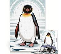 Puzzle da 1000 pezzi con illustrazione di un pinguino su un iceberg, ideale per ragazzi, per favorire la concentrazione e il relax Dimensioni: 38x26cm Regalo perfetto
