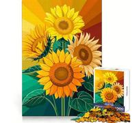 Puzzle da 1000 pezzi con illustrazione di un vivace bouquet di girasoli, ideale per ragazzi, per una memoria nitida e un piacere rilassante Taglio uniforme Regalo di Natale perfetto (50x75cm)