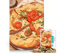 Puzzle da 1000 pezzi con illustrazione di una deliziosa pizza al pomodoro Gioco di precisione,attività cerebrale,divertimento per il tempo libero,regalo di compleanno (50x75cm)