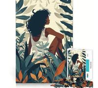 Puzzle da 1000 pezzi con illustrazione di una donna nella natura,ideale per stimolare la concentrazione,divertente grazie alla tecnologia di taglio laser avanzata e al formato da viaggio
