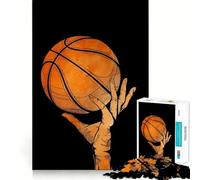 Puzzle da 1000 pezzi con illustrazione di una mano che gioca a basket,stile Pop Art,decorazione elegante e adatta all'ambiente,attività stimolante per la mente,momento di relax,regalo divertente
