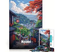 Puzzle da 1000 pezzi con illustrazione di una strada di Kyoto,Giappone Gioco divertente e preciso per allenare la mente e creare un'atmosfera rilassante Opera d'arte natalizia (50x75cm)