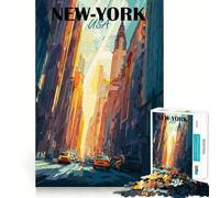 Puzzle da 1000 pezzi con illustrazione di una strada di New York, ideale per adolescenti, un gioco che stimola la mente e rilassa, perfetto come regalo per le feste (38x26cm)