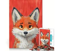Puzzle da 1000 pezzi con illustrazione di una volpe sorridente, ideale per ragazzi, gioco di logica e svago, con bordi sottili, regalo speciale 38x52cm