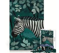 Puzzle da 1000 pezzi con illustrazione di una zebra nella foresta turchese ideale per ragazzi per sviluppare la memoria e divertirsi nel tempo libero Bordi nitidi Regalo perfetto per le vacanze