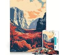 Puzzle da 1000 pezzi con illustrazione di Yosemite, incastro perfetto, sfida mentale, gioco divertente per il tempo libero, regalo di compleanno (50x75cm)