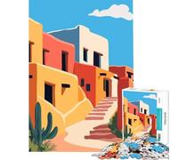 Puzzle da 1000 pezzi con illustrazione minimalista della natura del sud-ovest americano gioco educativo e stimolante ideale come regalo di compleanno (dimensioni 38x26cm)