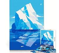Puzzle da 1000 pezzi con illustrazione minimalista di un iceberg blu,ideale per adolescenti,per stimolare la memoria e favorire il relax Bordi netti Un'ottima idea regalo (50x75cm)