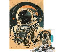 Puzzle da 1000 pezzi con illustrazione vettoriale di un astronauta difficile e stimolante decorazione per la casa gioco interattivo per ragazzi dai 14 anni in su (38x52cm)