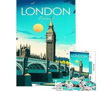 Puzzle da 1000 pezzi con immagine del Big Ben di Londra ideale per viaggi e attività per adulti Gioco rilassante che migliora la memoria compleanno e Natale (dimensioni 38x52cm)