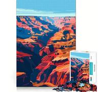 Puzzle da 1000 pezzi con immagine del Grand Canyon dell'Arizona,incastro preciso,gioco divertente e rilassante,regalo di Natale per il tempo libero (38x26cm)