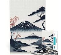 Puzzle da 1000 pezzi con immagine del sereno Monte Fuji per adulti, un rompicapo rilassante da assemblare, ideale come regalo di Babbo Natale (38x26cm)