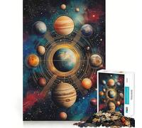 Puzzle da 1000 pezzi con immagine del sistema solare per ragazzi, gioco di logica e concentrazione, ideale per creare un'atmosfera rilassante e sicura, perfetto come regalo di Babbo Natale (50x75cm)