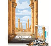 Puzzle da 1000 pezzi con immagine di Alessandria d'Egitto,taglio preciso,rompicapo,regalo divertente per il tempo libero,decorazione natalizia da appendere al muro (38x26cm)