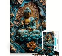 Puzzle da 1000 pezzi con immagine di Buddha in stile Zen Kintsugi,perfetto per stimolare la mente,ideale per il relax e come decorazione natalizia da parete (50x75cm)
