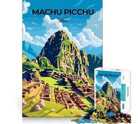 Puzzle da 1000 pezzi con immagine di Machu Picchu,Perù,con taglio preciso e grafica di precisione Gioco educativo e divertente per il tempo libero Scena natalizia (38x26cm)