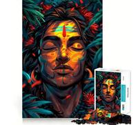 Puzzle da 1000 pezzi con immagine di Shiva in meditazione, ideale per adolescenti Un gioco intelligente per trascorrere del tempo insieme, un'opera d'arte da assemblare 50x75cm