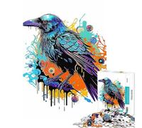 Puzzle da 1000 pezzi con immagine di un corvo Gioco rilassante per adulti analisi e logica ideale come regalo per tutta la famiglia (dimensioni 38x52cm)
