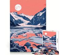 Puzzle da 1000 pezzi con immagine di un lago al tramonto in Alaska, ideale per stimolare la mente, per il tempo libero e come regalo di compleanno con chiusura di sicurezza (38x52cm)