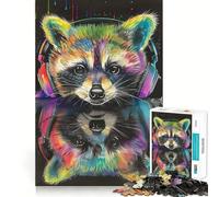 Puzzle da 1000 pezzi con immagine di un procione, ideale per adolescenti, un gioco per allenare la mente, un design rilassante e un regalo prezioso (50x75cm)