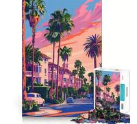 Puzzle da 1000 pezzi con immagine di un tramonto a Beverly Hills Giunzioni lisce e divertenti Gioco di logica e pensiero creativo Regalo di Natale perfetto (38x52cm)