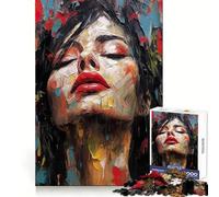Puzzle da 1000 pezzi con immagine di una donna bellissima, ideale per ragazzi, stimola la memoria e regala momenti di relax Bordi nitidi Sorpresa natalizia (38x26cm)