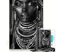 Puzzle da 1000 pezzi con immagine di una donna nera,taglio impeccabile,divertente rompicapo cognitivo,gioco per il tempo libero,regalo artistico di Natale 38x26cm