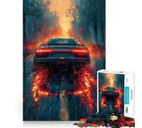 Puzzle da 1000 pezzi con immagine di un'auto sportiva bianca,gioco di concentrazione mentale,tagli di precisione,bordi lisci,attività rilassante per serate tranquille (50x75cm)