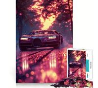Puzzle da 1000 pezzi con immagine di un'auto sportiva nera,con bordi perfetti,gioco di allenamento mentale,divertimento a gioco lento,regalo di compleanno 38x52cm