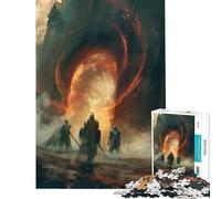 Puzzle da 1000 pezzi con immagine realistica di un cavaliere sfida per l'intelligenza giocattolo avvincente gioco pratico regalo di compleanno regalo per il Secret Santa (dimensioni 38x26cm)