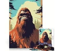 Puzzle da 1000 pezzi con immagine vettoriale di Bigfoot, ideale per adolescenti, per un allenamento intelligente, relax e divertimento, con taglio perfetto, perfetto come regalo di Natale (38x26cm)